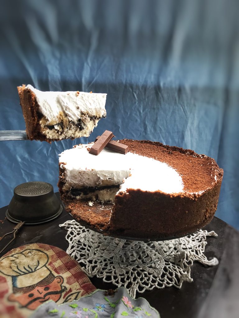 No bake Paneer Chocolate Peanut Butter Cheesecake 6